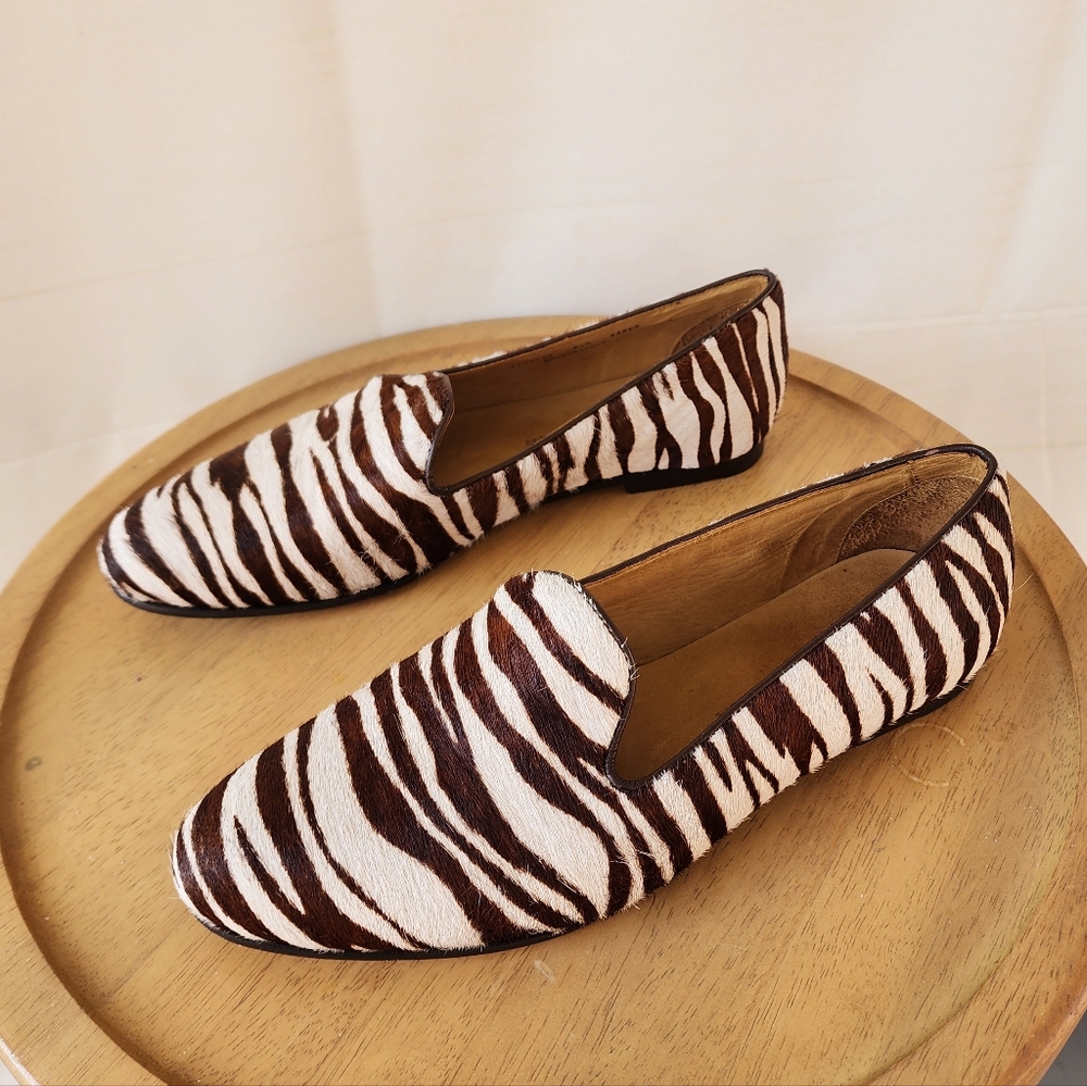 Peter Millar Zebra Print Calf Hair Loafers - Picture 12 of 12